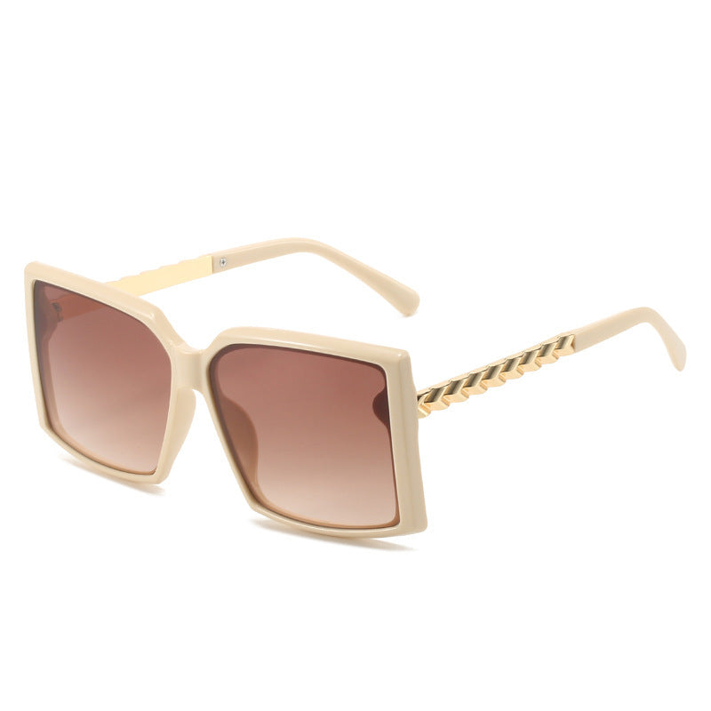 Women Fashion Box Simple Catwalk Light Luxury Sunglasses