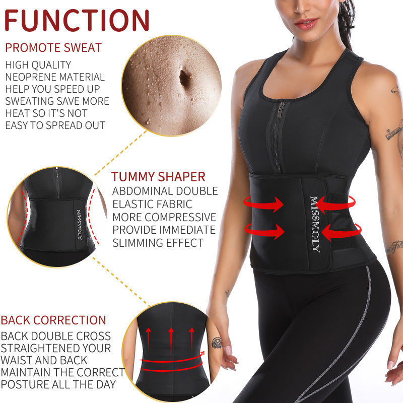 Women Neoprene Waist Trainer Sweat Sauna Suit Waist Cincher