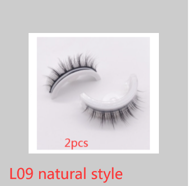 Reusable 3D Mink Lashes Natural False Eyelashes Self Adhesive Fake Glue Free Makeup Eyelash Extension Silk