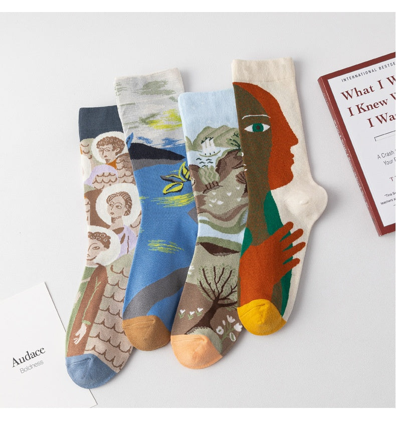 European And American Autumn And Winter Cotton Ins Tube Socks