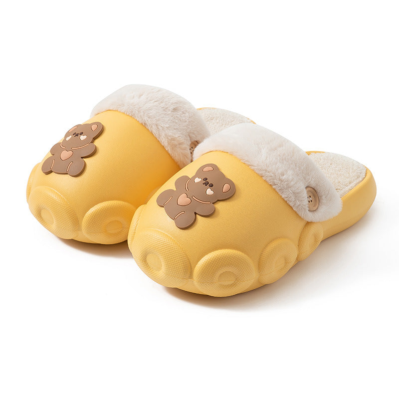 Baer Fluffy Slippers Winter Detachable Washable House Shoes For Women