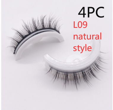 Reusable 3D Mink Lashes Natural False Eyelashes Self Adhesive Fake Glue Free Makeup Eyelash Extension Silk