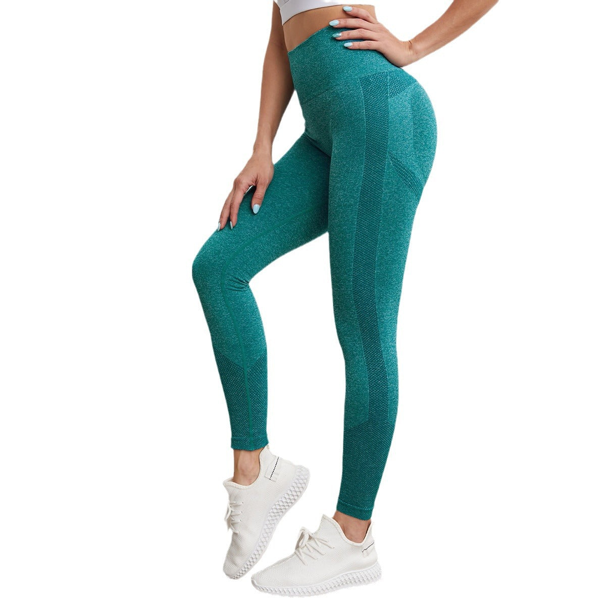 High Waist Nude Feel Hip Lifting Tights Elastic Sports Running Quick-drying Yoga Pants