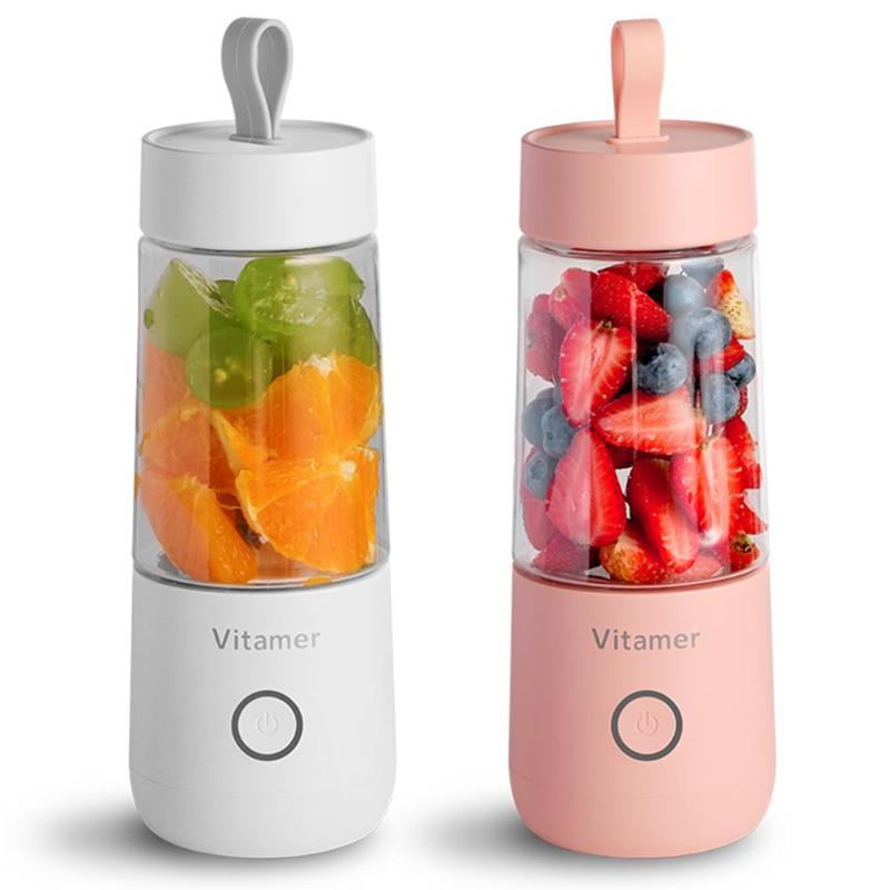 350ml Portable Blender Juicer Electric USB Rechargeable Mixer Smoothie Slushy Cup Fresh Juice Blender Bottle USB Charging Kitchen Gadgets