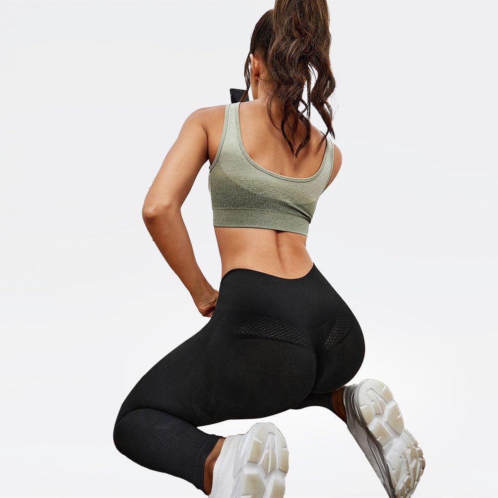 High Waist Nude Feel Hip Lifting Tights Elastic Sports Running Quick-drying Yoga Pants