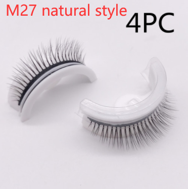 Reusable 3D Mink Lashes Natural False Eyelashes Self Adhesive Fake Glue Free Makeup Eyelash Extension Silk