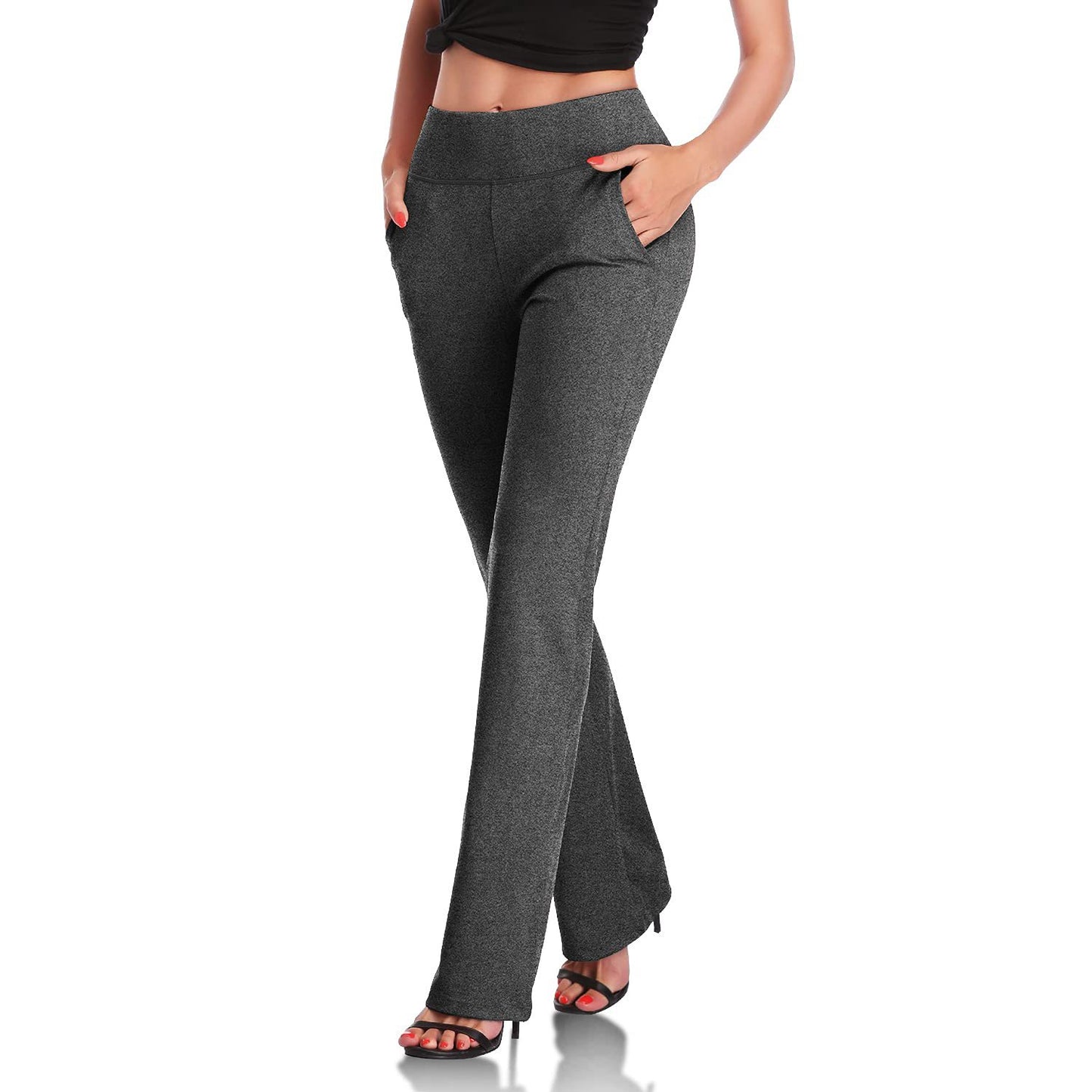 Women's Knitted Long And Micro Flared Side Pocket Pants