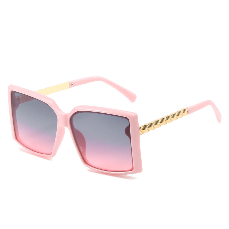 Women Fashion Box Simple Catwalk Light Luxury Sunglasses