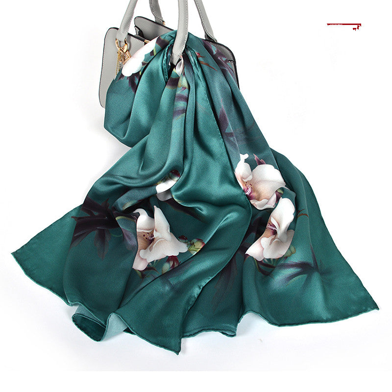 Fashion All-match Foreign Style Silk Long Silk Scarf