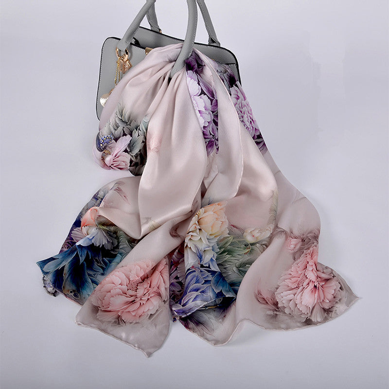 Fashion All-match Foreign Style Silk Long Silk Scarf