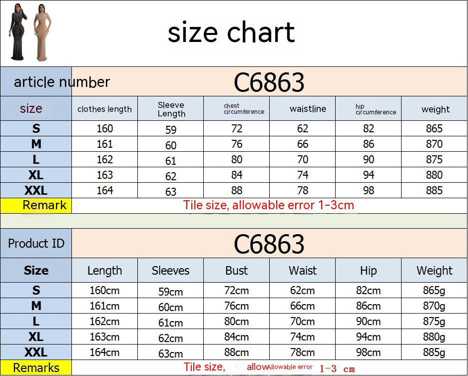 Women's Wear Pure Color Mesh Hot Drilling Dress