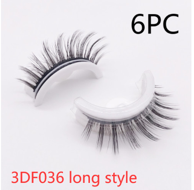 Reusable 3D Mink Lashes Natural False Eyelashes Self Adhesive Fake Glue Free Makeup Eyelash Extension Silk