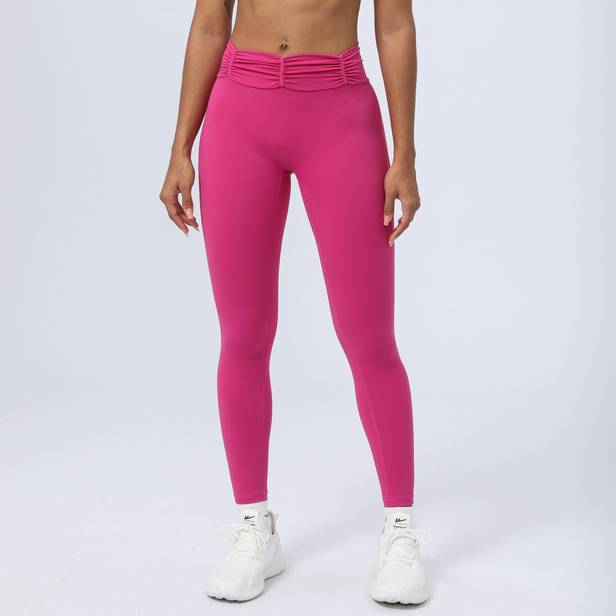 Pleated Yoga Ninth Pants Women's Sports