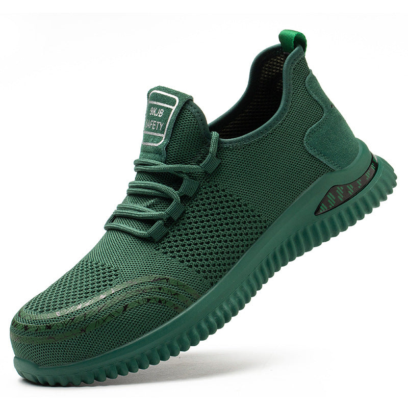 Men's Lightweight Breathable Flying Weave Safety Shoes