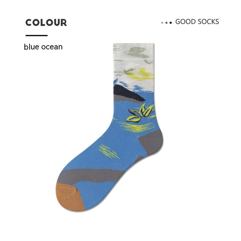 European And American Autumn And Winter Cotton Ins Tube Socks