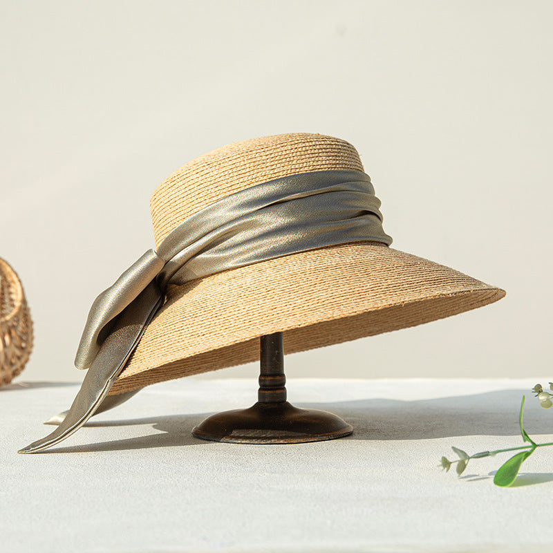 Straw Hat Sunscreen Beach Outing