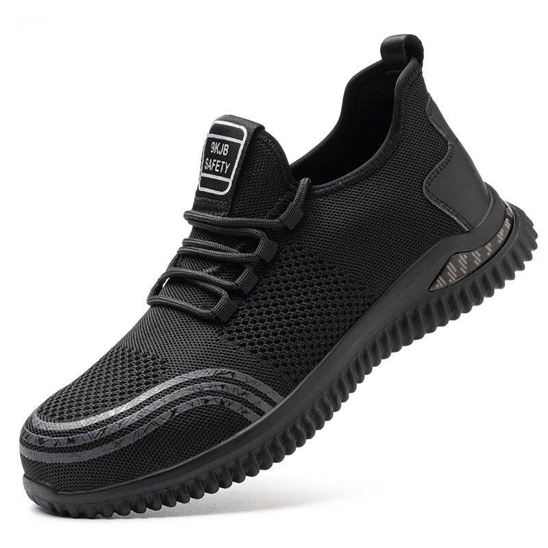 Men's Lightweight Breathable Flying Weave Safety Shoes